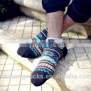 National Wind Hot Selling Retro Striped Thick Lines Men Boy Boat Socks Wholesale photo-5