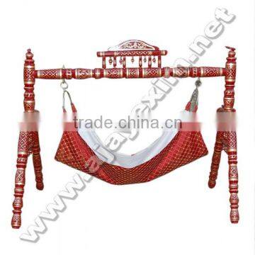 Quality Wood Meenakari Baby Jhula