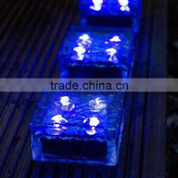 4 LEDs Blue Solar Garden Light