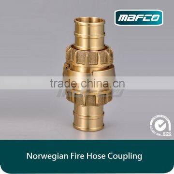 Brass Norwegian Nor Norlas fire hose coupling