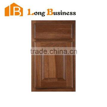 LB-DD1094 Walnut stained kitchen base cabinet door and drawer face with handles