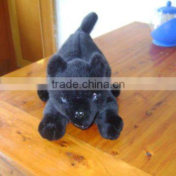 Best Vivid Wild Animal Toys black Plush Wolf Standing