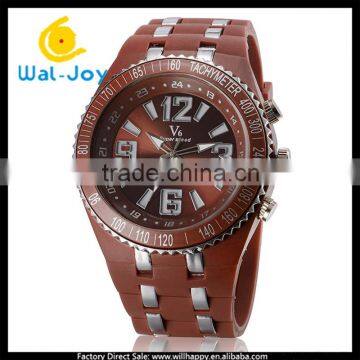 WJ-5414 Big Face Silicone Trendy Attractive Top Brand V6 Night Luminous Men and Women Watch photo-5
