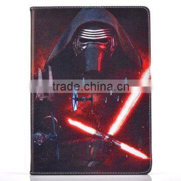 Popular Movie Star War Pu Stand Leather Case With Sleeping and Wake Function For iPad Pro And Samsung