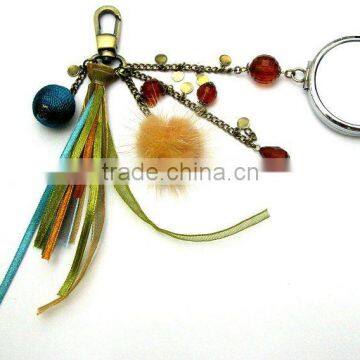 Novelty alloy key chains with compact powder case,good quality,pass SGS factory audit