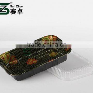 sakura embossing rectangular sushi to go box