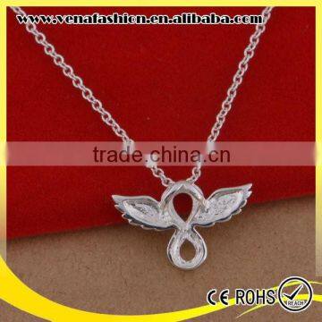 Mens Silver Necklace Cheap Angel 925 Wing Pendant