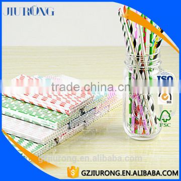 Promotional customized design paper straws for party