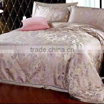 4pcs Mulberry Silk Jacquard Bedding Set