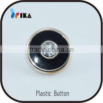 Custom made shank plastic abs buttons with diamond for garment