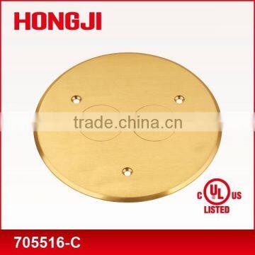 UL listed Round Box Covers for duplex power or comm. data Brass Alloy