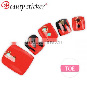 3D metallic nail sticker for toe decoration art jewelry water transfer printing