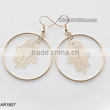 2015 New Design Colored Hoop Round Shaped Earrings In Stock