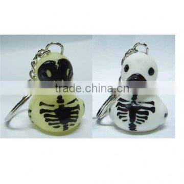 Rubber halloween duck key chain