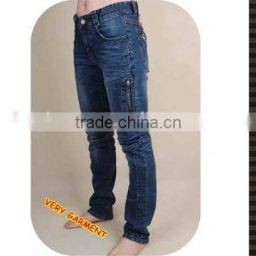 Hot Slim Cutting Straight Jeans Trousers for Men photo-3