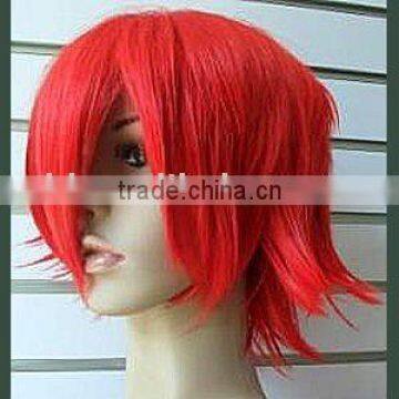 high quality high temperature fiber synthetic hair red cosplay wig