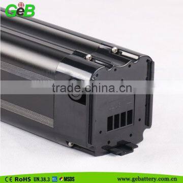 36v 15Ah black lithium battery, electric bike lifepo4 battery pack in sliver fish style