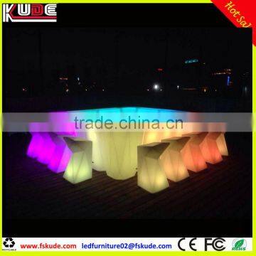 multi color changing plastic furniture/night club illuminated led bar counter for event night