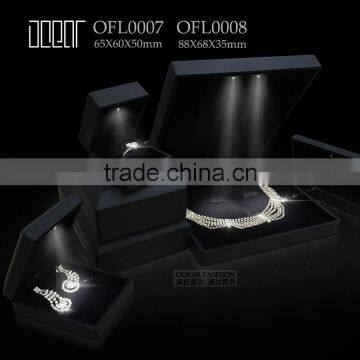 custom logo printed led light jewellery box