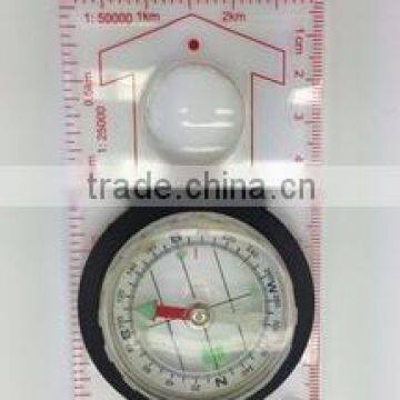 Plastic compass with ruler