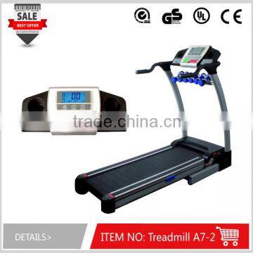 DC 1.5hp motorized treadmill with dumbbells