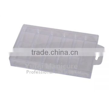 New Empty Clear Plastic Nail Art 100 Tips Storage Case Box