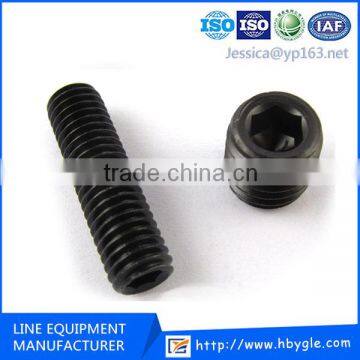 Grade 8.8/12.9 DIN913 hex socket head set screw/Hexagon socket set screws with flat point/china free samples fastener