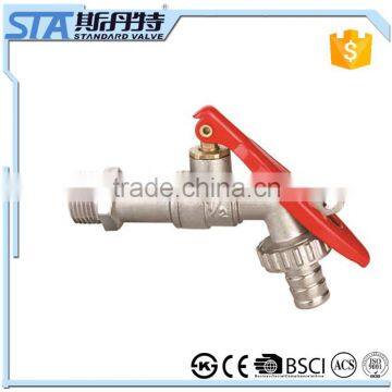 ART.2006 1/2"* 3/4" lockable brass bibcock BSP thread connection CW617n one way flow water sanitary hose cock taps wall mounted
