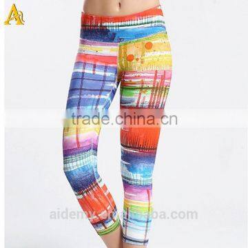 Women stretch High definition 7 colors printing tight leggings