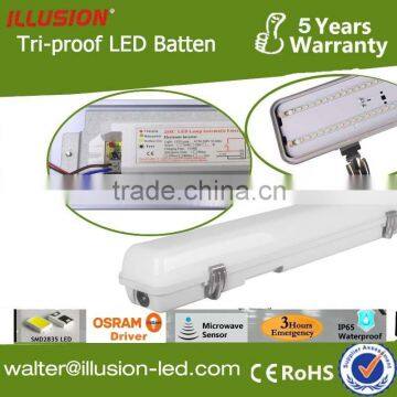 CE 1.5m 54W emergency led lamps weatherproof IP65