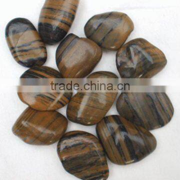 wooden striped pebbles