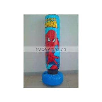 spiderman design inflatable pvc tumbler/spiderman pringting inflatable punching boxing tumbler /Inflatable spiderman toy for kid