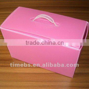 Pink pp coroplast esd box for components