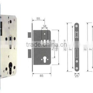 stainless steel Mortise door lock /square lock