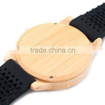 Hot Sale Type Silicone Strap Wrist Watches for Female and Male Wood Watch With Your Logo photo-4