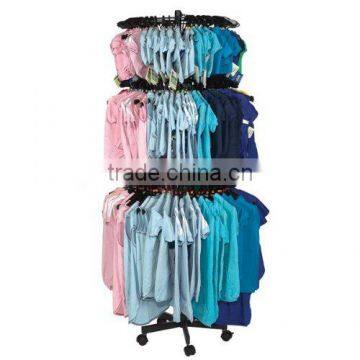 3 tiers child clothes rotating display stand HSX-S1042