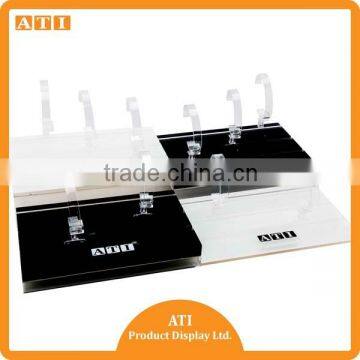 ATI OEM Qrade white and black bendiong type acrylic watch display stand