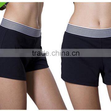 Plus Size Loose Style Ladies Workout Wear Contrast Color Yoga Running Jogging Shorts