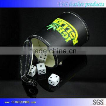 china supplier genuine leather dice cup