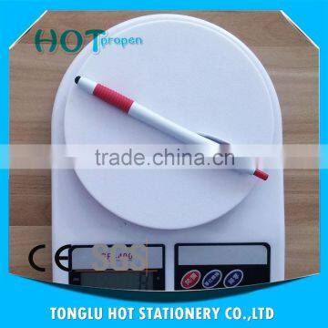 Promotion Click Action Screen Touch Ball Pen With Soft Grip, White Barrel Pen photo-5