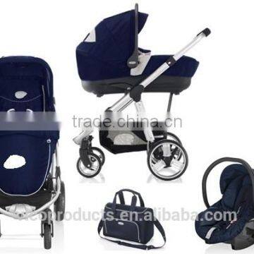 Luxury multifunctional design aluminum alloy frame baby stroller 3 in 1