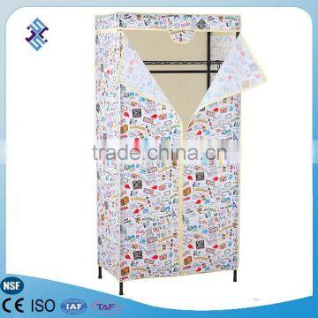 simple child Non-woven corner steel bedroom wardrobe