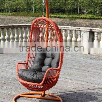 Comfortable design colourful rattan hanging chair outdoor swing chair