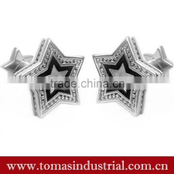 Hot selling promotional make custom star shape cufflinks