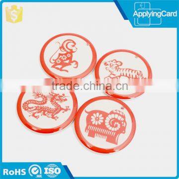 13.56mhz rfid hang tag jelly card Luggage Card for tracking with punching hole