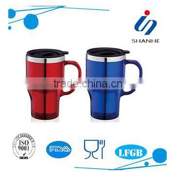 2016 Newly Design Premium 18/8 Stainless Steel Car Travel Mugs Coffee Mug With Screw Top & Bottom