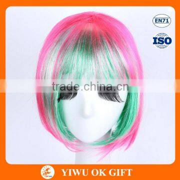 Cheap Colorful Japanese Bob Party Wigs photo-2
