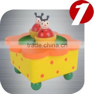 Baby Children Dancing Figure Wooden Musical Money Box Music Box photo-1