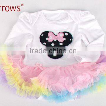 LTZ008-B 0-12 Month Girl Dress Blue Girl Dress Princess Long Sleeve Dress Wholesale Dance Dress photo-3