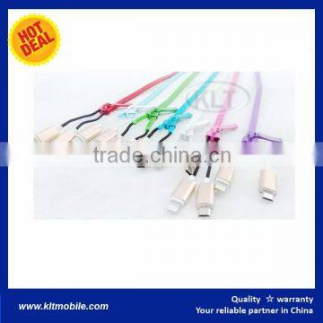 Fashion Design High Quality Lighting Zippper 2 in 1 Usb Cable IPH5/6 & MICRO USB photo-2